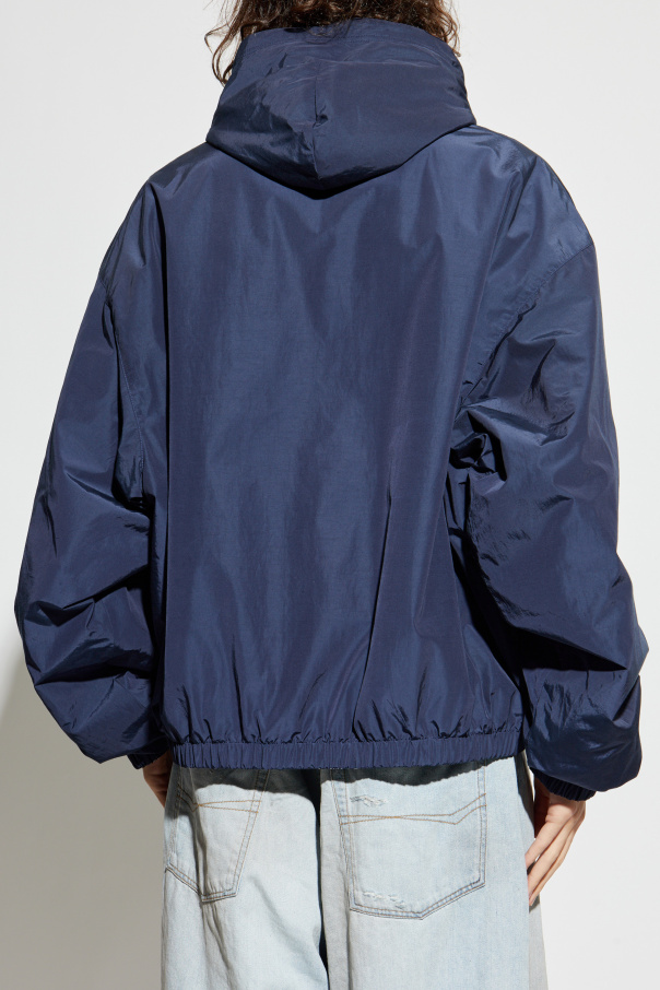 BALENCIAGA ナイロンジャケット 46 ネイビー BALENCIAGA（バレンシアガ） NAVY BLUE Jacket with standing collar